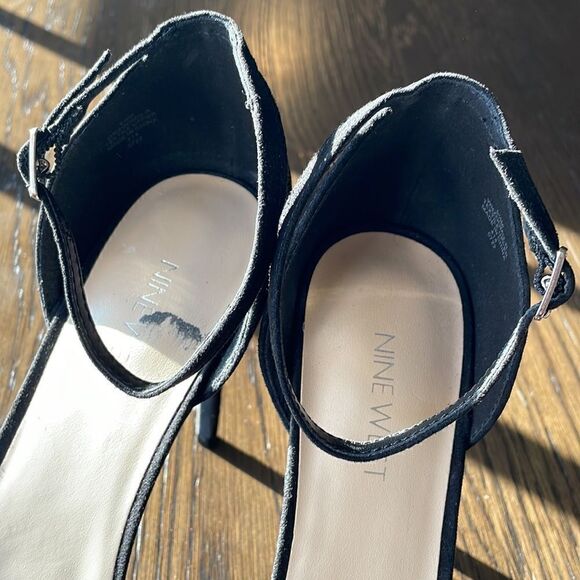 Nine West black rhinestone square toe stiletto heels, NWOT size 9.5 - Picture 5 of 9